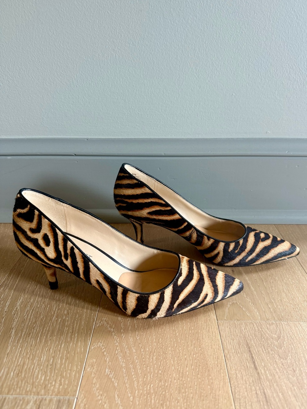 Tiger Print Pointed-Toe Pumps - Women's Animal Print Heels
